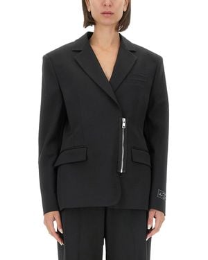 MSGM Jacket With Zip - Black