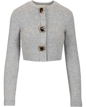 Self-Portrait Vintage Buttoned Cardigan - Gray