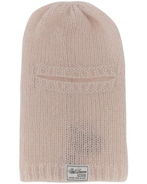 Raf Simons Balaclava With Logo - White