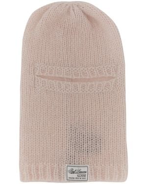 Raf Simons Balaclava With Logo - White