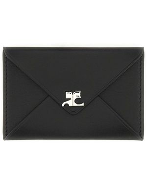 Courreges Card Holder With Logo - Black