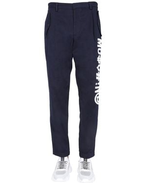 Moschino Symbols Logo Trousers - Blue