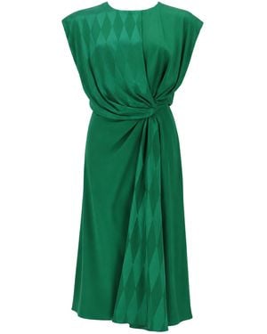 Versace Abito Midi Drappeggiato - Green