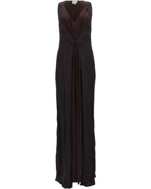 Alysi Abito Lungo Combinato - Black