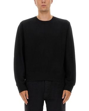 Saint Laurent Cassandras Sweatshirt T Cotton Sweatshirts - Black