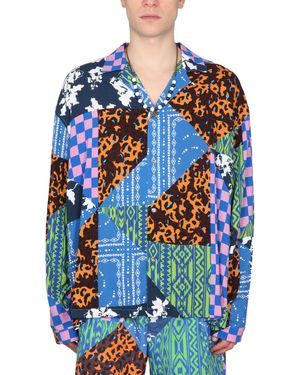 Marcelo Burlon Hawaii Mix & Match Shirt - Blue