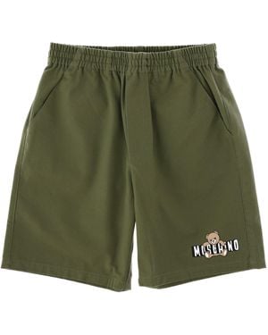 Moschino Shorts Kids Con Logo - Green