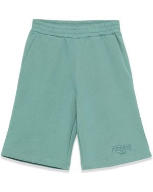 Fendi Fleece Bermuda Shorts - Green