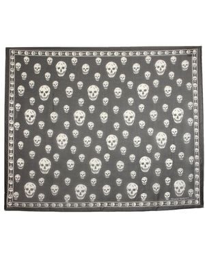 McQueen Foulard Skull Classico - Metallic