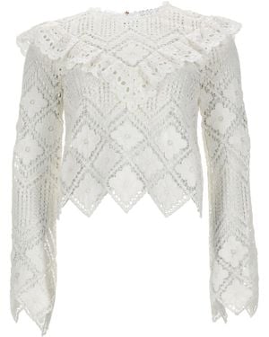 Self-Portrait Top - White