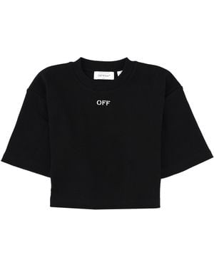 Off-White c/o Virgil Abloh Logo Crew Neck T-Shirt - Black