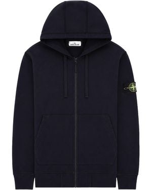 Stone Island Felpa Con Cappuccio - Blue