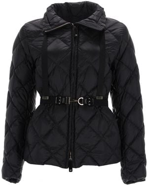 Max Mara Quilted Jacket With Belt - Black