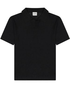 Closed Shirt Collar Polo - Black