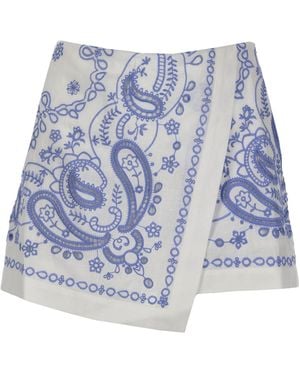 Self-Portrait Skort - Blue
