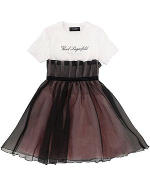 KARL LAGERFELD Vestito Maniche Corte - Brown