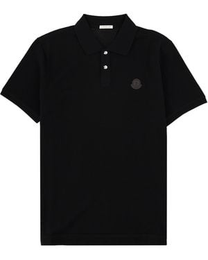 Moncler Polo Con Patch Logo - Black