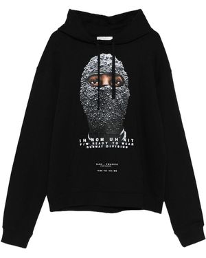 ih nom uh nit Felpa Con Stampa - Black