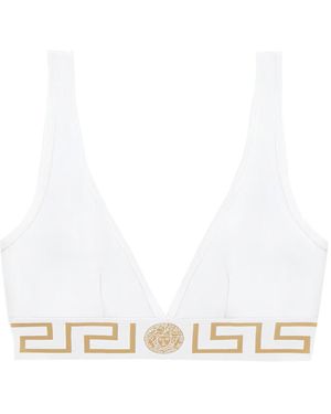 Versace Top With Greek - White