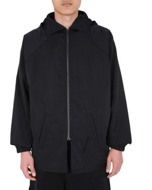 Moschino Hooded Wind Jacket - Black