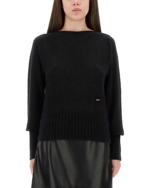 Tom Ford Boat-Neck Sweater Cashmere Silk Sweaters - Black