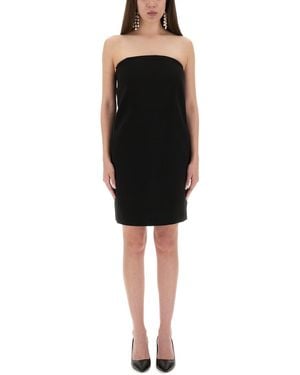 Moschino Strapless Bandage Sheath Dress With Bow Detail - Black