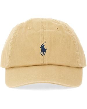 Polo Ralph Lauren Baseball Hat With Logo - Natural
