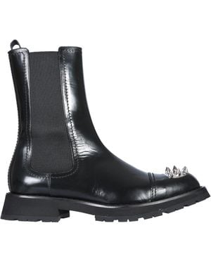 McQueen Studded Boot - Black