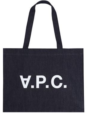 A.P.C. Shopping Bag Daniela Cotton Handbags - Blue