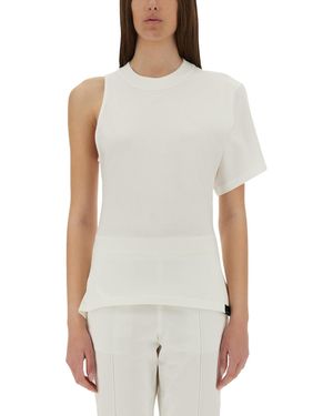 Courreges One-Shoulder T-Shirt - White