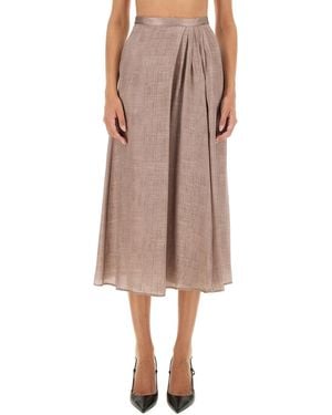 Kiton Elegant Midi Skirt - Pink