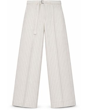 Sacai Pinstripe Tailored Trousers - White