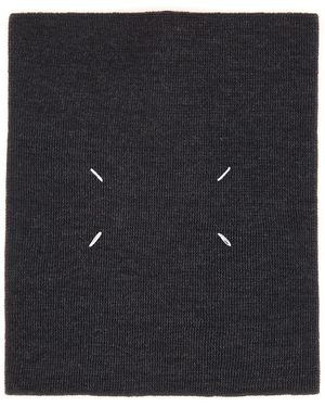Maison Margiela Sciarpa Con Logo - Nero