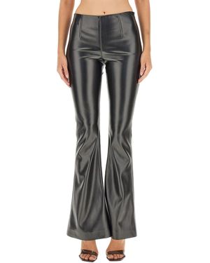 Philosophy Di Lorenzo Serafini Pantaloni in pelle ampia eleganti - Grigio