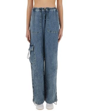 Moschino Moschino Wide Fit Cargo Trousers - Blue