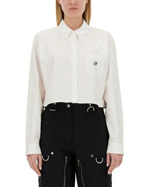Givenchy 4G-Plaque Cropped Shirt - White