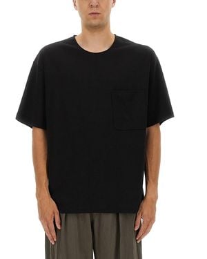 Lemaire Relaxed Fit T-Shirt With Classic Crew Neckline - Black