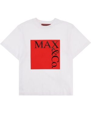MAX&Co. T-Shirt A Manica Corta Con Logo - White