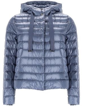 Herno Down Jacket With Hood - Blue