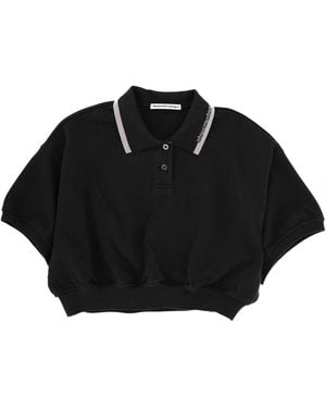 T By Alexander Wang Cotton Polo - Black