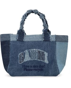 Ganni Borsa Tote Medium - Blue