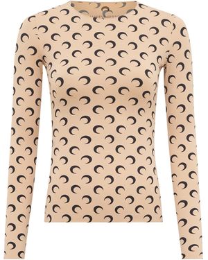 Marine Serre Moon Print Top - Natural