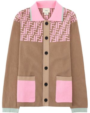 Fendi Cardigan Con Bottoni - Pink