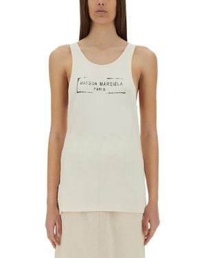 Maison Margiela Viscose Cotton Tops - White