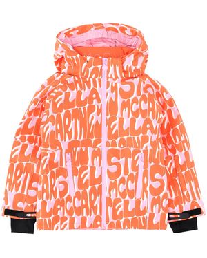 Stella McCartney Piumino Da Neve Con Logo All-Over - Red