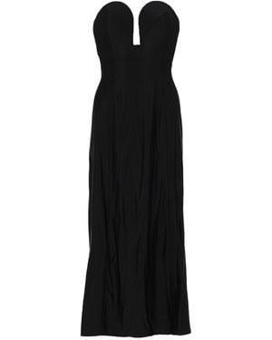 Rabanne Abito Midi Con Bustier Strutturato A Forma Di Cuore - Black
