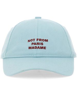 Drole de Monsieur Cappello Da Baseball "Slogan" - Blu