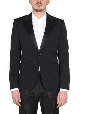 McQueen Single-Breasted Suit Jacket - Black