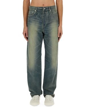 KENZO Straight Fit 100% Cotton Jeans - Green