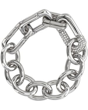 Marc Jacobs Bracciale "Pop J Marc" Con Pavé - Metallic